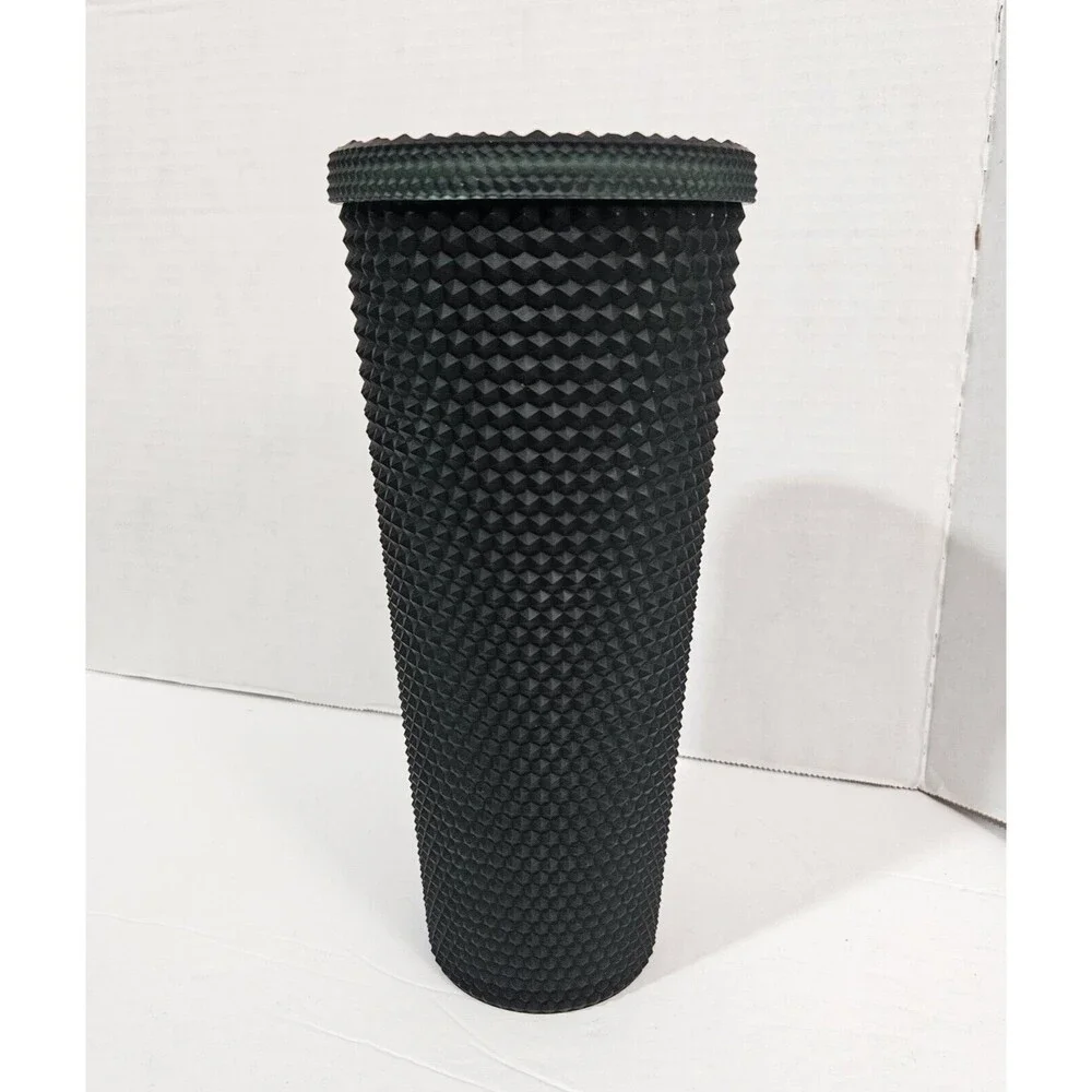 Starbucks 2022 Matte Dark Green Soft Touch Studded 24oz Venti Tumbler No Straw